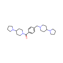 O=C(c1ccc(CN2CCC(N3CCCC3)CC2)cc1)N1CCC(N2CCCC2)CC1 ZINC000096284370