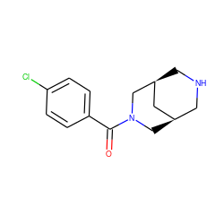 O=C(c1ccc(Cl)cc1)N1C[C@@H]2CNC[C@@H](C2)C1 ZINC000103244601