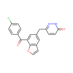 O=C(c1ccc(Cl)cc1)c1cc(Cc2ccc(=O)[nH]n2)cc2ccoc12 ZINC000040395592