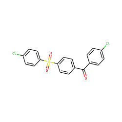 O=C(c1ccc(Cl)cc1)c1ccc(S(=O)(=O)c2ccc(Cl)cc2)cc1 ZINC000001061342