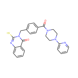 O=C(c1ccc(Cn2c(S)nc3ccccc3c2=O)cc1)N1CCN(c2ccccn2)CC1 ZINC000036186912