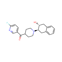 O=C(c1ccc(F)nc1)C1CCN([C@@H]2Cc3ccccc3C[C@H]2O)CC1 ZINC000096273569