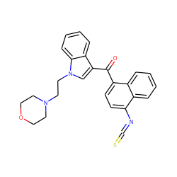 O=C(c1ccc(N=C=S)c2ccccc12)c1cn(CCN2CCOCC2)c2ccccc12 ZINC000013755921