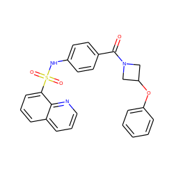 O=C(c1ccc(NS(=O)(=O)c2cccc3cccnc23)cc1)N1CC(Oc2ccccc2)C1 ZINC000203772628