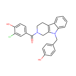 O=C(c1ccc(O)c(Cl)c1)N1CCc2c(n(Cc3ccc(O)cc3)c3ccccc23)C1 ZINC000014946254