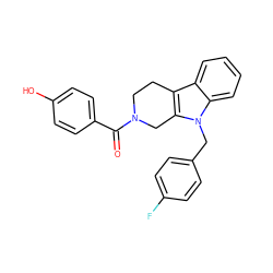 O=C(c1ccc(O)cc1)N1CCc2c(n(Cc3ccc(F)cc3)c3ccccc23)C1 ZINC000014946235