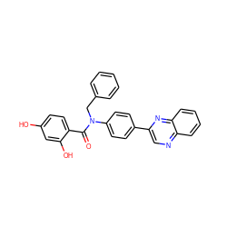 O=C(c1ccc(O)cc1O)N(Cc1ccccc1)c1ccc(-c2cnc3ccccc3n2)cc1 ZINC000653678265