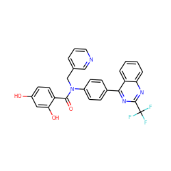 O=C(c1ccc(O)cc1O)N(Cc1cccnc1)c1ccc(-c2nc(C(F)(F)F)nc3ccccc23)cc1 ZINC000653752867