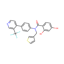 O=C(c1ccc(O)cc1O)N(Cc1ccsc1)c1ccc(-c2ccncc2C(F)(F)F)cc1 ZINC000653667718