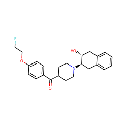 O=C(c1ccc(OCCF)cc1)C1CCN([C@@H]2Cc3ccccc3C[C@H]2O)CC1 ZINC000149004018