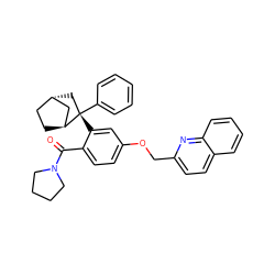 O=C(c1ccc(OCc2ccc3ccccc3n2)cc1[C@]1(c2ccccc2)C[C@H]2CC[C@H]1C2)N1CCCC1 ZINC000101508224