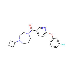 O=C(c1ccc(Oc2cccc(F)c2)nc1)N1CCCN(C2CCC2)CC1 ZINC000053294625