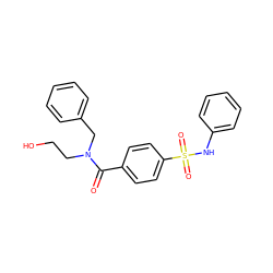 O=C(c1ccc(S(=O)(=O)Nc2ccccc2)cc1)N(CCO)Cc1ccccc1 ZINC000060618804