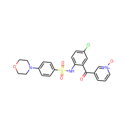 O=C(c1ccc[n+]([O-])c1)c1cc(Cl)ccc1NS(=O)(=O)c1ccc(N2CCOCC2)cc1 ZINC000166302741