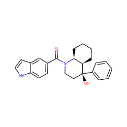 O=C(c1ccc2[nH]ccc2c1)N1CC[C@@](O)(c2ccccc2)[C@@H]2CCCC[C@@H]21 ZINC000071330481