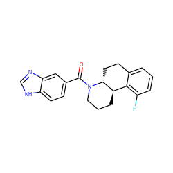 O=C(c1ccc2[nH]cnc2c1)N1CCC[C@@H]2c3c(F)cccc3CC[C@H]21 ZINC000117627093