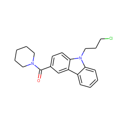 O=C(c1ccc2c(c1)c1ccccc1n2CCCCl)N1CCCCC1 ZINC000096938370