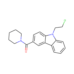 O=C(c1ccc2c(c1)c1ccccc1n2CCCl)N1CCCCC1 ZINC000096938369