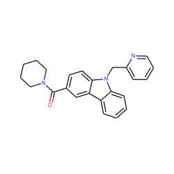 O=C(c1ccc2c(c1)c1ccccc1n2Cc1ccccn1)N1CCCCC1 ZINC000096938385