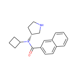 O=C(c1ccc2ccccc2c1)N(C1CCC1)[C@@H]1CCNC1 ZINC000045261735