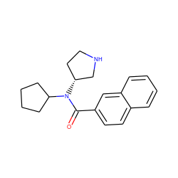 O=C(c1ccc2ccccc2c1)N(C1CCCC1)[C@@H]1CCNC1 ZINC000045260295