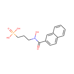 O=C(c1ccc2ccccc2c1)N(O)CCCP(=O)(O)O ZINC000096273653