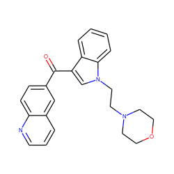 O=C(c1ccc2ncccc2c1)c1cn(CCN2CCOCC2)c2ccccc12 ZINC000013742596