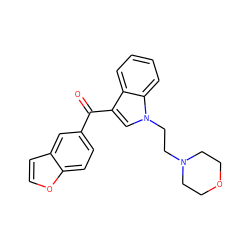 O=C(c1ccc2occc2c1)c1cn(CCN2CCOCC2)c2ccccc12 ZINC000013742603