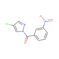 O=C(c1cccc([N+](=O)[O-])c1)n1cc(Cl)cn1 ZINC000000037160