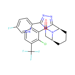 O=C(c1cccc(C(F)(F)F)c1Cl)N1[C@H]2CCC[C@@H]1c1nnc(-c3ccc(F)cn3)n1C2 ZINC000226088963