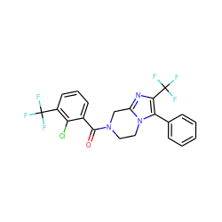 O=C(c1cccc(C(F)(F)F)c1Cl)N1CCn2c(nc(C(F)(F)F)c2-c2ccccc2)C1 ZINC000095565093