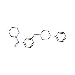 O=C(c1cccc(CN2CCN(c3ccccc3)CC2)c1)N1CCCCC1 ZINC000013779638