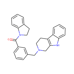 O=C(c1cccc(CN2CCc3c([nH]c4ccccc34)C2)c1)N1CCc2ccccc21 ZINC000027865185