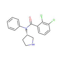 O=C(c1cccc(Cl)c1Cl)N(c1ccccc1)[C@H]1CCNC1 ZINC000049110311