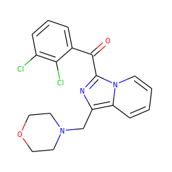 O=C(c1cccc(Cl)c1Cl)c1nc(CN2CCOCC2)c2ccccn12 ZINC000071319254