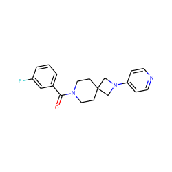 O=C(c1cccc(F)c1)N1CCC2(CC1)CN(c1ccncc1)C2 ZINC000003955794