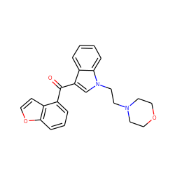 O=C(c1cccc2occc12)c1cn(CCN2CCOCC2)c2ccccc12 ZINC000013742601