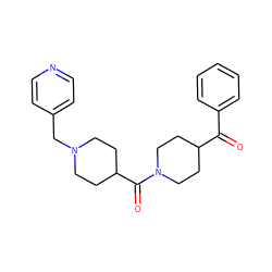 O=C(c1ccccc1)C1CCN(C(=O)C2CCN(Cc3ccncc3)CC2)CC1 ZINC000058575751