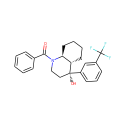 O=C(c1ccccc1)N1CC[C@](O)(c2cccc(C(F)(F)F)c2)[C@H]2CCCC[C@@H]21 ZINC000071296328