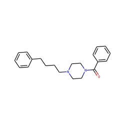 O=C(c1ccccc1)N1CCN(CCCCc2ccccc2)CC1 ZINC000013447125