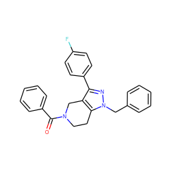 O=C(c1ccccc1)N1CCc2c(c(-c3ccc(F)cc3)nn2Cc2ccccc2)C1 ZINC000205190387