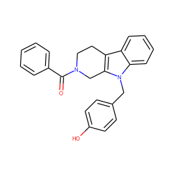 O=C(c1ccccc1)N1CCc2c(n(Cc3ccc(O)cc3)c3ccccc23)C1 ZINC000014946240