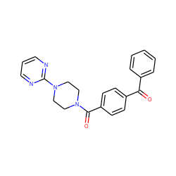 O=C(c1ccccc1)c1ccc(C(=O)N2CCN(c3ncccn3)CC2)cc1 ZINC000015308318