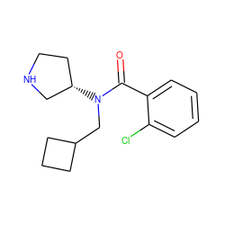 O=C(c1ccccc1Cl)N(CC1CCC1)[C@H]1CCNC1 ZINC000042922703