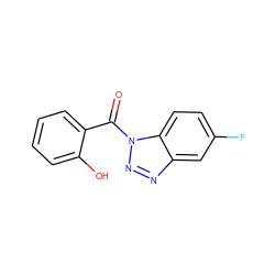 O=C(c1ccccc1O)n1nnc2cc(F)ccc21 ZINC000034625427