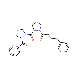 O=C(c1ccccn1)[C@@H]1CCCN1C(=O)[C@@H]1CCCN1C(=O)CCCc1ccccc1 ZINC000013738822