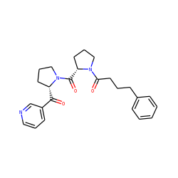 O=C(c1cccnc1)[C@@H]1CCCN1C(=O)[C@@H]1CCCN1C(=O)CCCc1ccccc1 ZINC000013738823