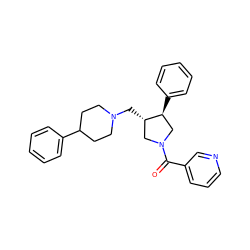 O=C(c1cccnc1)N1C[C@H](CN2CCC(c3ccccc3)CC2)[C@@H](c2ccccc2)C1 ZINC000006579200