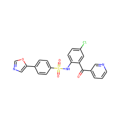 O=C(c1cccnc1)c1cc(Cl)ccc1NS(=O)(=O)c1ccc(-c2cnco2)cc1 ZINC000113625818