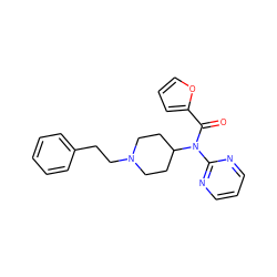 O=C(c1ccco1)N(c1ncccn1)C1CCN(CCc2ccccc2)CC1 ZINC000000837992